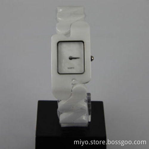 Square-shaped Ceramic Watch with Shell Dial, Fancy, Stylish and Beautiful, Comes in Various Colors